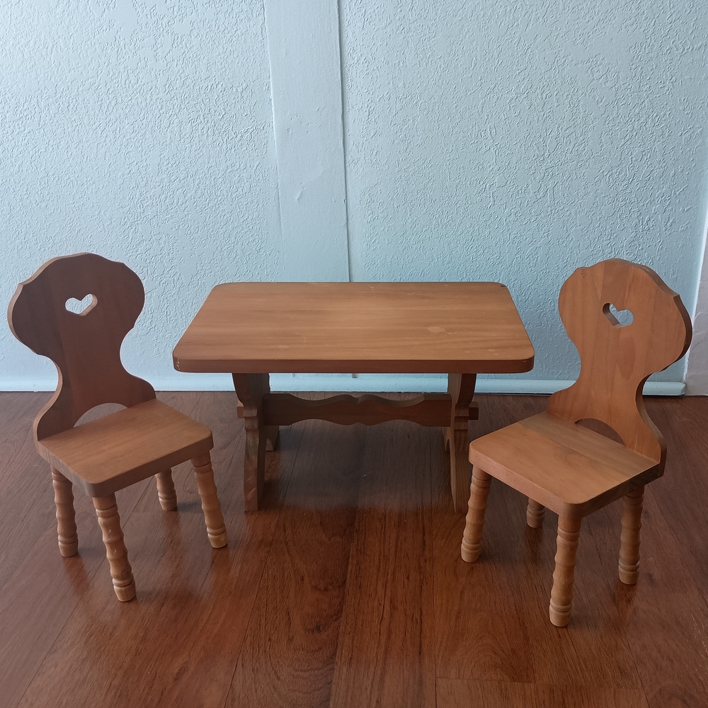 Retired American Girl Doll Kirsten Trestle Table And Chairs Pleasant Company